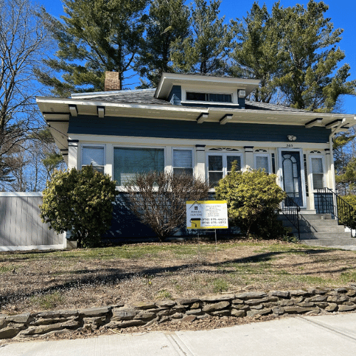 Interior of an office space with new, clean paint.