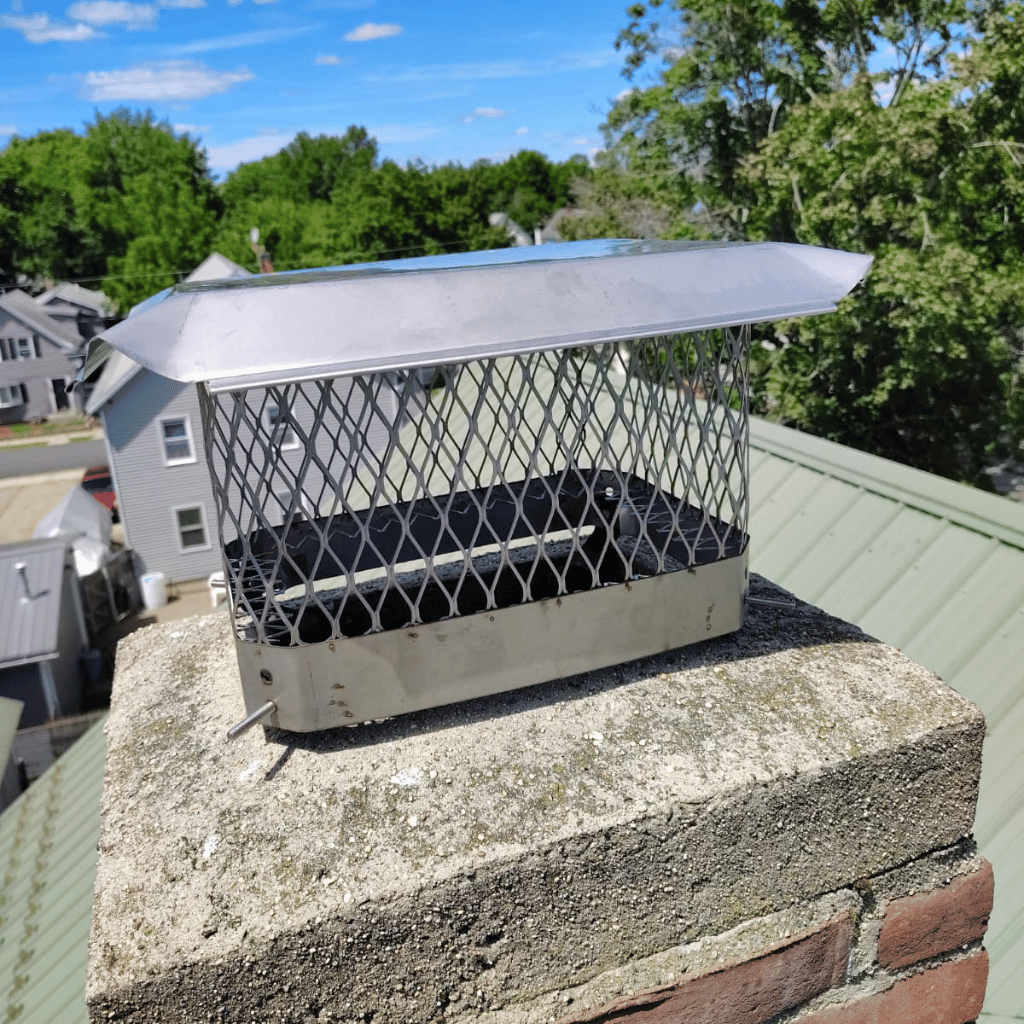 Chimney inspection camera view