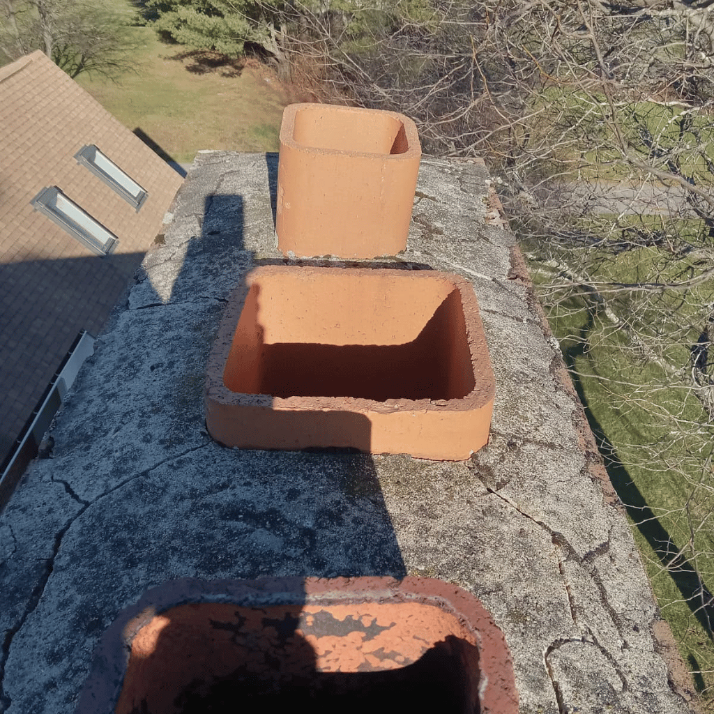 View of a clean and safe chimney