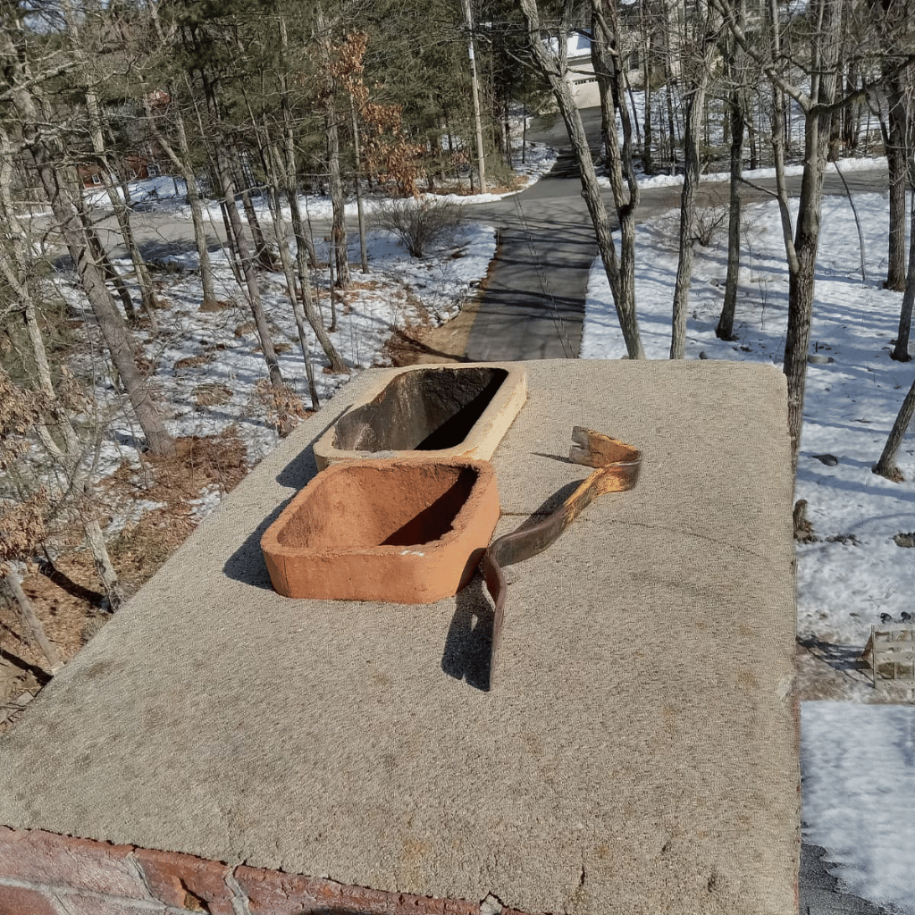 Completed chimney cap installation