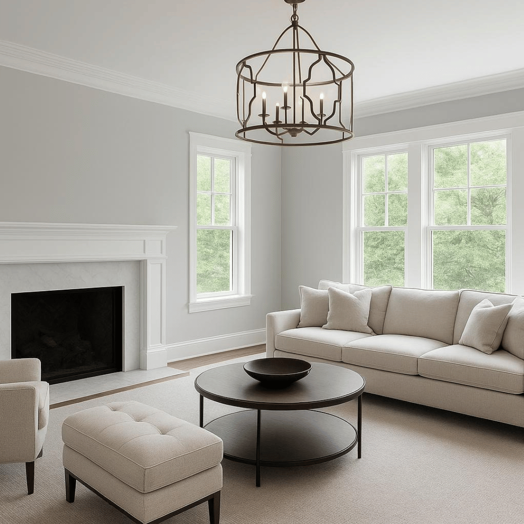 Exterior view of a house after painting