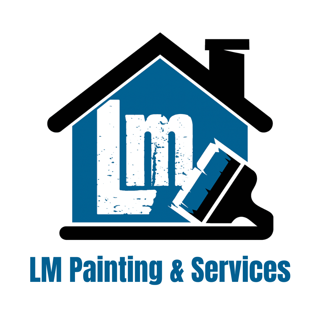 A professional painter carefully painting a wall edge.